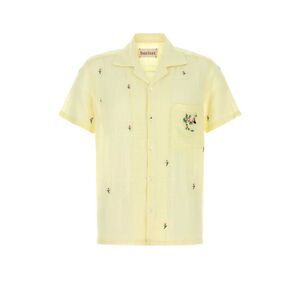 Baziszt Men Yellow Cotton Shirt